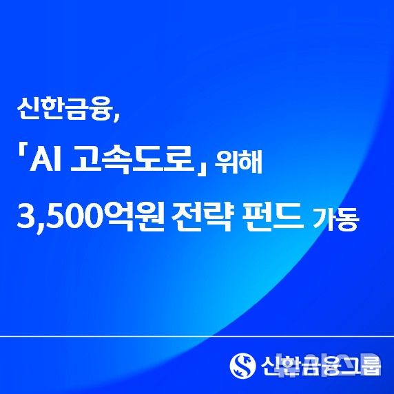 [서울=뉴시스]신한금융그룹은 총 3500억원 규모의 3대 전략 펀드를 조성하고 'AI 고속도로' 구축을 위한 핵심 인프라·에너지 공급망 확충에 나선다고 27일 밝혔다. (사진=신한금융 제공). 2026.01.27. photo@newsis.com 
