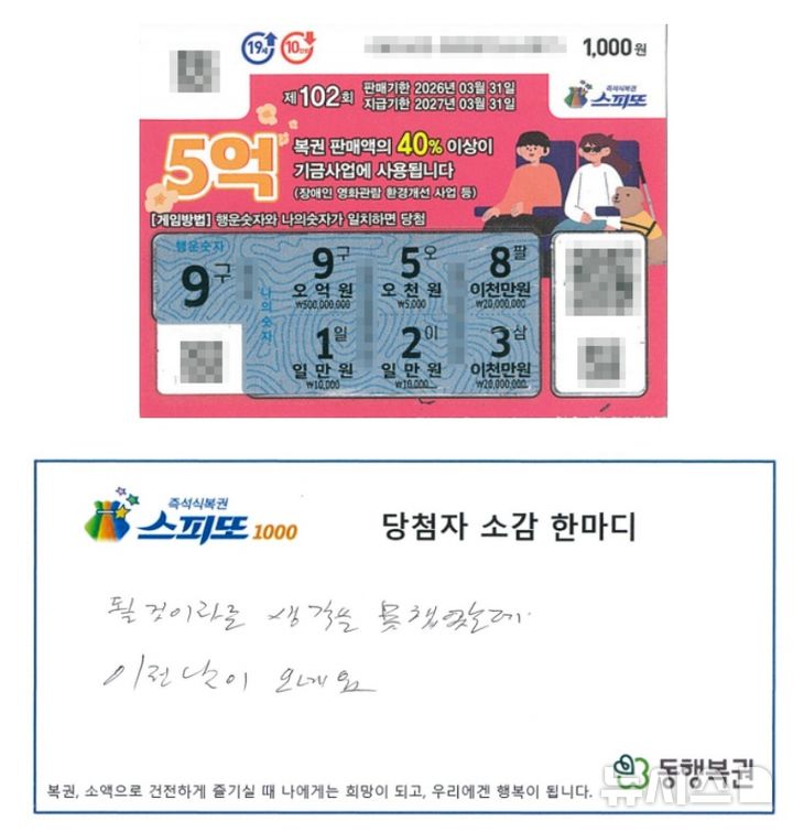5000만원인 줄 알았던 복권 당첨금의 반전