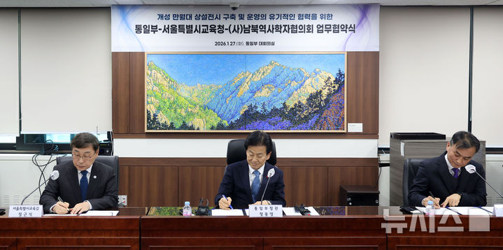 통일부, 개성만월대 상설전시 업무협약…"남북협력 의미 확인"