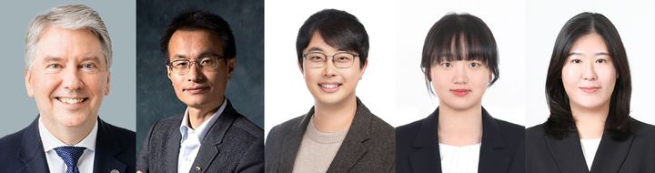 [울산=뉴시스] UNIST 연구진. 더글라스 클락 교수(UC 버클리), 페이동 양 교수(UC 버클리), 김진현 UNIST 교수, 조혜진 박사(UC 버클리), 차희정 박사(UC 버클리) (사진=UNIST 제공) 2026.01.28. photo@newsis.com *재판매 및 DB 금지