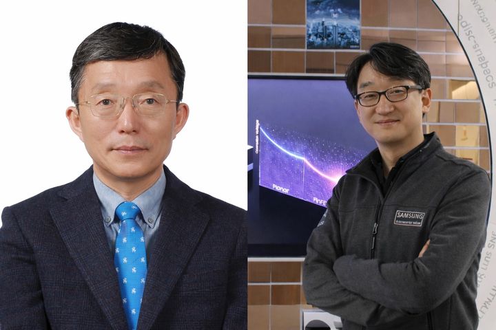 [서울=뉴시스]박홍준 포스텍 교수(왼쪽)와 김선정 삼성전자 상무(오른쪽). 2026.01.28. photo@newsis.com *재판매 및 DB 금지