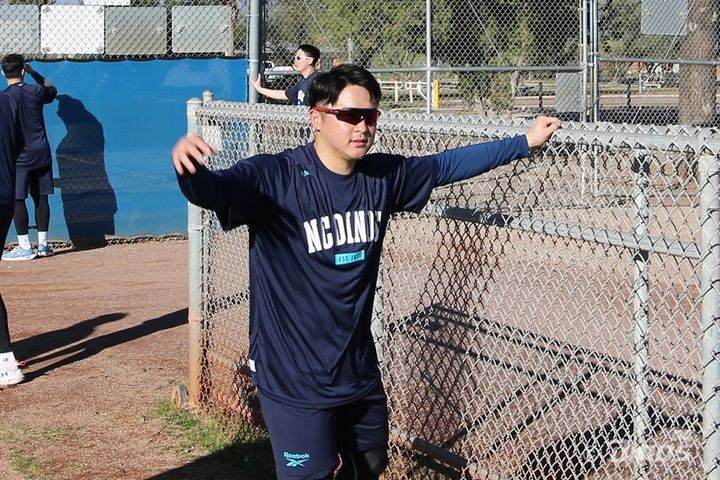 [서울=뉴시스] 프로야구 NC 다이노스 토다 나츠키가 지난 25일부터 미국 애리조나주 투손에서 열리는 구단 스프링캠프에 합류해 훈련을 진행하고 있다. (사진=NC 다이노스 제공) 2026.01.28. *재판매 및 DB 금지