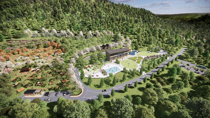 [고창=뉴시스] 고창군이 조성 중인 '구름골 산림휴양테마파크' 조감도. *재판매 및 DB 금지