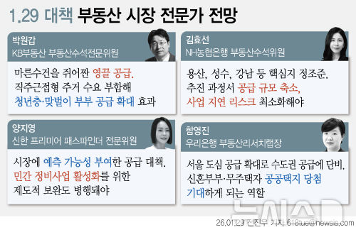 "마른수건 쥐어짠 영끌 공급…사업 실행력 관건"[1·29 공급 대책-전문가 전망]