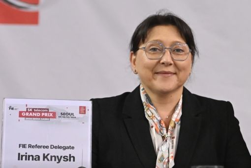 [서울=뉴시스]이리나 크뉘쉬 국제펜싱연맹 심판위원장. (사진=대한펜싱협회 제공)