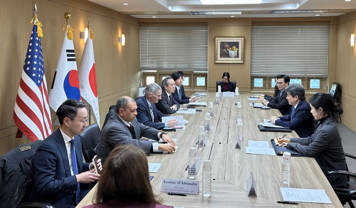 한미일 사무국 운영이사회 서울서 개최…안보, 경제 등 협력 현황 점검