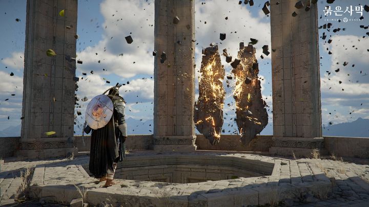 [서울=뉴시스] 펄어비스가 신작 '붉은사막' 출시를 앞두고 오픈월드 콘텐츠를 담은 신규 프리뷰 영상 '클리프와 파이웰의 오픈월드'를 공개했다. (사진=펄어비스 제공) *재판매 및 DB 금지