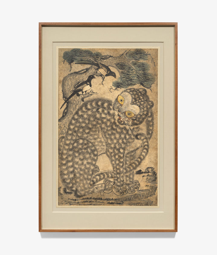 까치호랑이(虎鵲圖), 19세기, 종이에 채색, 93 × 60 cm. 갤러리현대 제공 *재판매 및 DB 금지