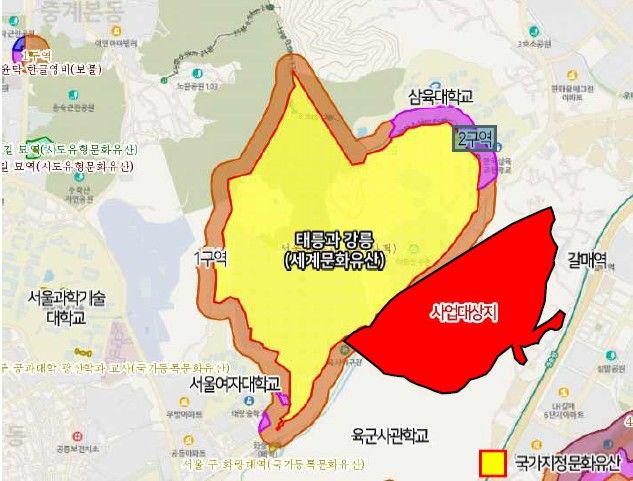 [서울=뉴시스] 태릉CC 세계유산지구 중첩. 2026.01.30. (자료=서울시 제공) *재판매 및 DB 금지
