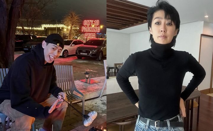 [서울=뉴시스] 농구선수 이관희·방송인 홍진경. (사진=인스타그램 캡처) 2026.01.30. photo@newsis.com *재판매 및 DB 금지