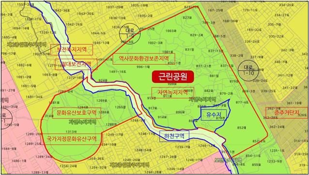[제주=뉴시스] 삼성혈~신산공원 일대 탐라역사문화권 정비구역 위치도. (사진=제주도 제공) 2026.01.30. photo@newsis.com *재판매 및 DB 금지