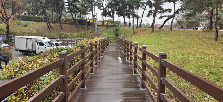 [서울=뉴시스] 방이동 고분군 북편 출입구. 2026.01.30. (사진=송파구 제공) *재판매 및 DB 금지
