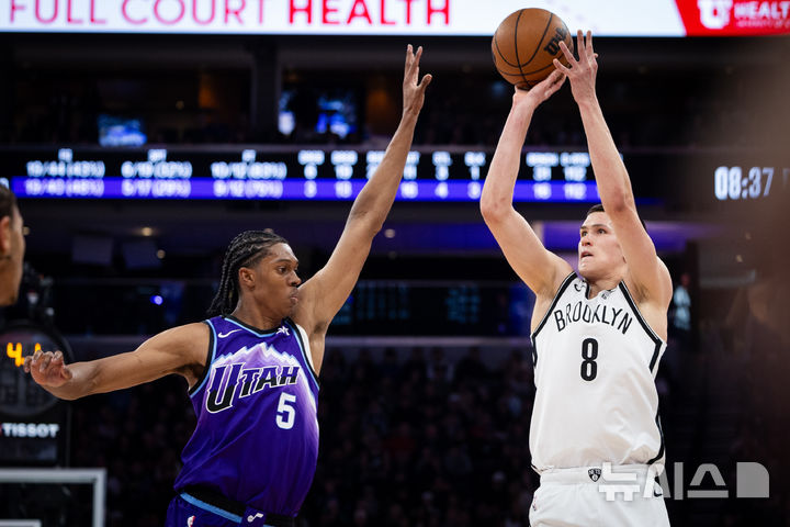 [솔트레이크시티=AP/뉴시스] 미국프로농구(NBA) 브루클린 네츠 이고르 데민. 2026.01.30. photo@newsis.com