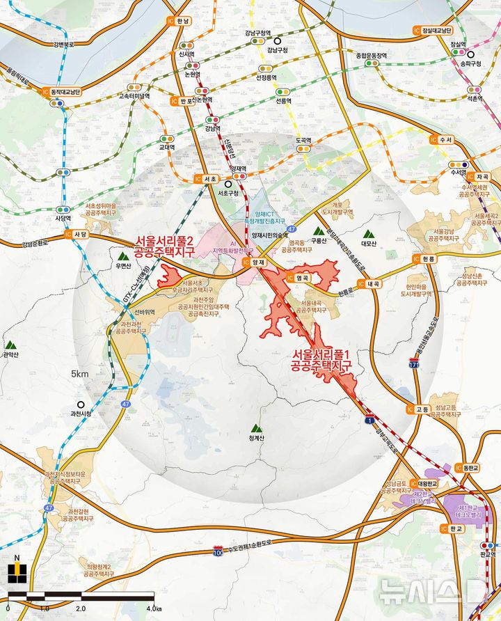 국토부, 서리풀지구 공공주택지구 지정·고시…2029년 첫 분양 목표