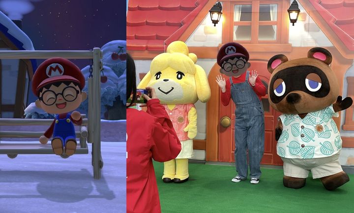 [서울=뉴시스] 이주영 기자 = 닌텐도가 '모여봐요 동물의 숲' 업데이트를 기념해 1일 서울 영등포구 타임스퀘어에 마련한 행사장을 방문한 이서형(25)씨는 게임 캐릭터와 똑같은 복장을 입고 사진을 찍었다. 2026.02.01. zoo@newsis.com *재판매 및 DB 금지