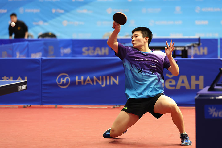 [서울=뉴시스] 2026년 탁구 국가대표 최종 선발전에 진출한 국군체육부대 장한재. (사진=대한탁구협회 제공) *재판매 및 DB 금지