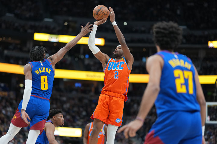 오클라호마시티 선더 샤이 길저스알렉산더 경기 장면