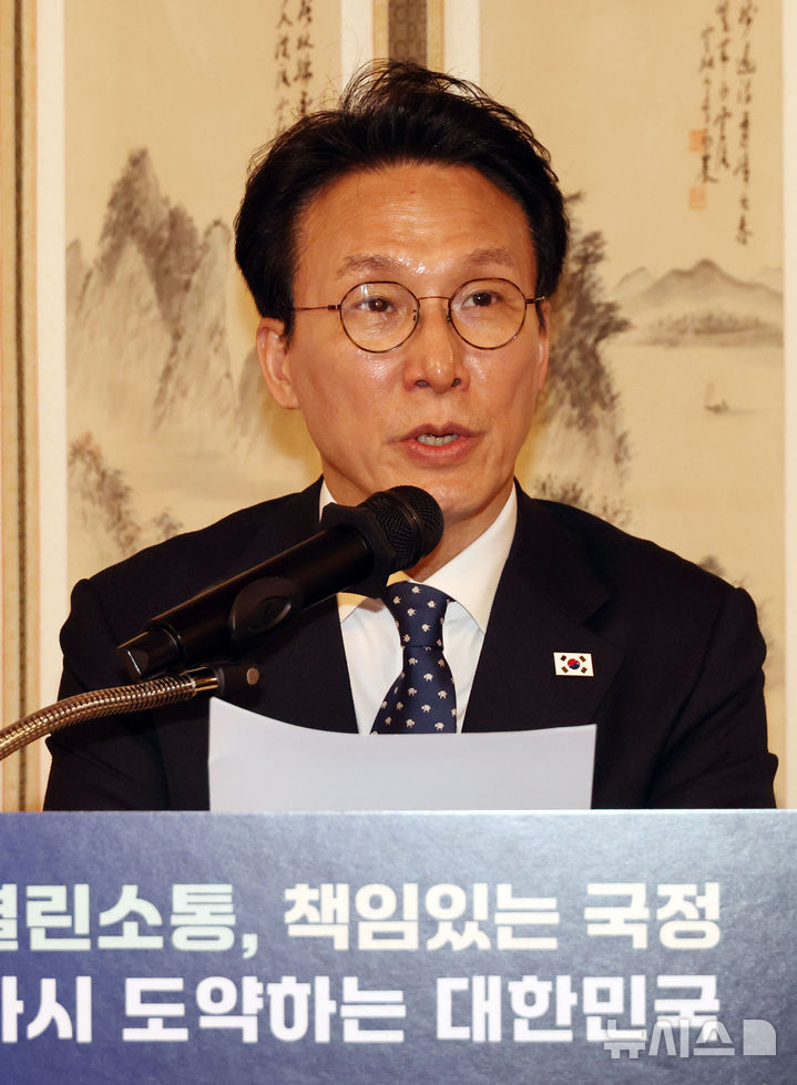 2일 총리공관에서 출입기자 간담회가 열린 가운데 김민석 국무총리가 모두발언을 하고 있다. 2026.2.2/이승환기자