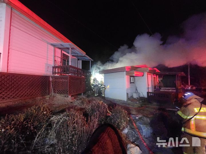 양주 컨테이너 주택 화재…30대 거주자 전신 1~2도 화상