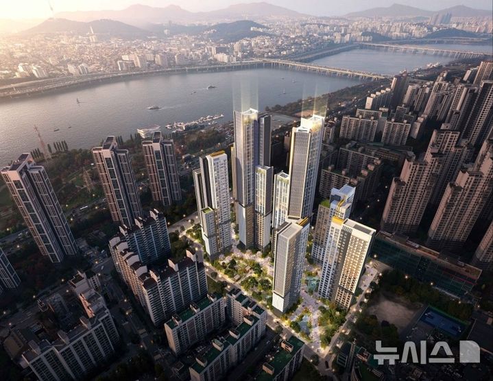 [서울=뉴시스] 신반포 19차·25차 통합재건축 조합 원안 설계 조감도.