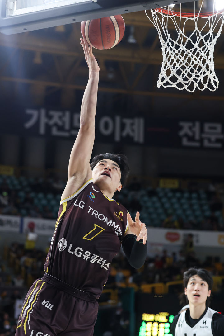 [서울=뉴시스] 프로농구 창원 LG의 유기상. (사진=KBL 제공) *재판매 및 DB 금지