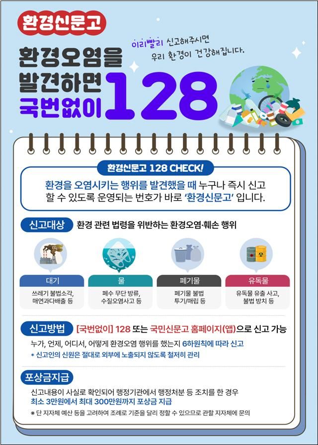 설 연휴 환경오염행위 신고 안내 포스터. (사진=충북도 제공) *재판매 및 DB 금지