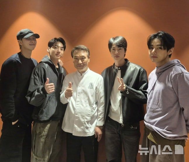 후덕죽, 방탄소년단 만났다…"저도 팬입니다"