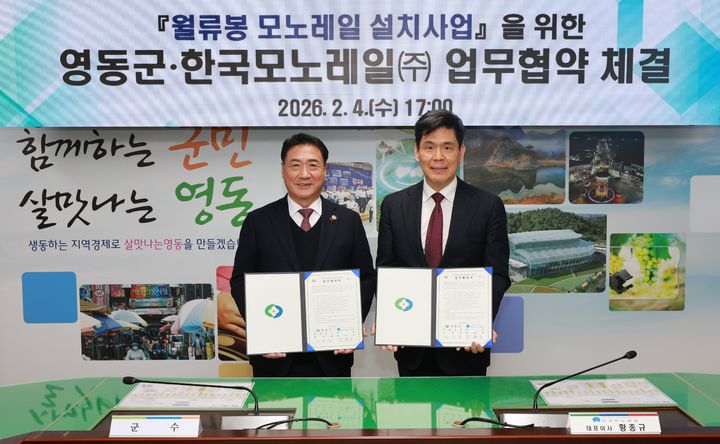 영동군-한국모노레일, 월류봉 모노레일 설치 협약 *재판매 및 DB 금지