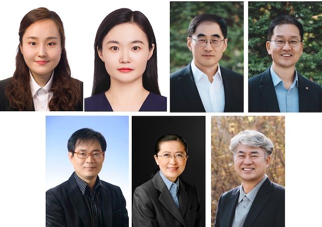 [서울=뉴시스] (왼쪽 위부터) 고려대 화학과 나현지 연구원(제1저자), 서윤지(Yunjie Xu) 박사, 곽경원 교수, 우한영 교수, (왼쪽 아래부터) 이진용 성균관대 교수, 빈 리우 싱가포르 국립대 교수, 김종승 고려대 화학과 교수. (사진=고려대 제공) 2026.02.05. photo@newsis.com *재판매 및 DB 금지