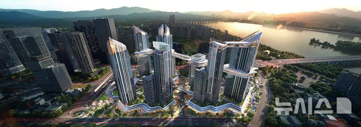 [서울=뉴시스] 용산 정비창 전면 제1구역 조감도.