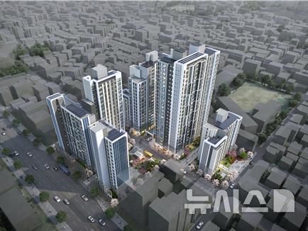 [서울=뉴시스]중곡동 중곡아파트 공공재건축사업 조감도.