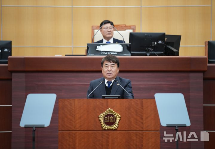 [전주=뉴시스] 김명지 전북도의원 5분 발언 모습. 2026.02.06 *재판매 및 DB 금지