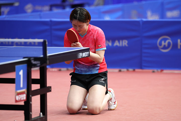 [서울=뉴시스] 탁구 국가대표 최종 선발전을 치른 이은혜. (사진=대한탁구협회 제공). 2026.02.06. *재판매 및 DB 금지