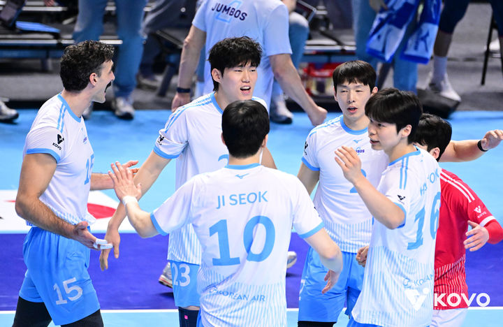 [서울=뉴시스] 남자 프로배구 대한항공. (사진=KOVO 제공). 2026.02.07. *재판매 및 DB 금지