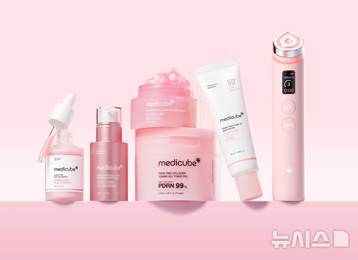 [서울=뉴시스] 뷰티 기업 에이피알(APR)은 지난해 메디큐브(Medicube) 화장품 부문과 에이지알(AGE-R) 뷰티 디바이스 부문의 합산 브랜드 전체 연간 매출액이 1조4000억원을 돌파했다고 9일 밝혔다. 이로써 메디큐브는 론칭 10년 만에 단일 브랜드 기준 1조원 클럽에 입성했다. 사진은 메디큐브 화장품과 메디큐브 에이지알 주요 제품 이미지. (사진=에이피알 제공) 2026.02.09. photo@newsis.com