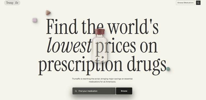 [서울=뉴시스] 트럼프RX(TrumpRX) 웹사이트 대문 (사진=트럼프RX 캡쳐) 2026.02.09. photo@newsis.com *재판매 및 DB 금지