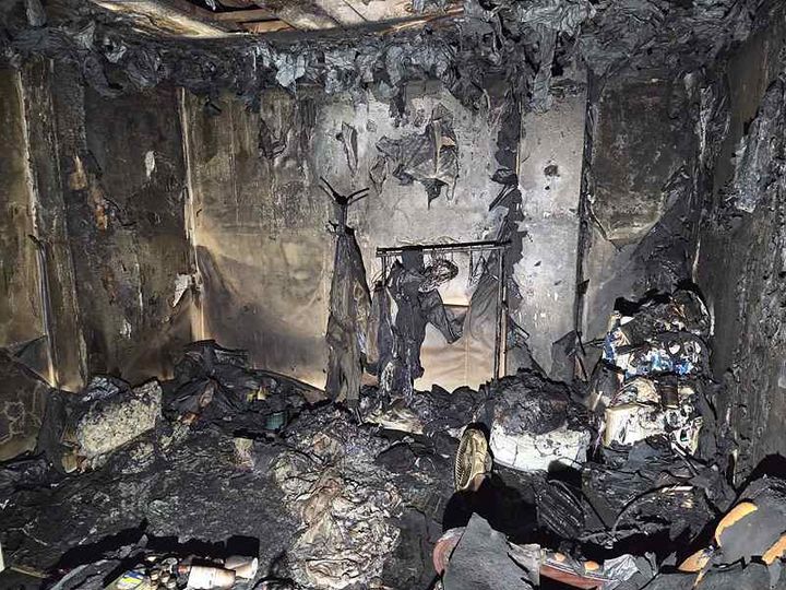 [천안=뉴시스] 천안시 문화동 원룸 화재 현장. (사진=천안동남소방서 제공) 2026.02.09 photo@newsis.com *재판매 및 DB 금지