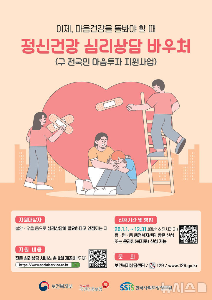[성남=뉴시스] 경기 성남시 정신건강 심리상담 바우처 지원 신청 안내문. (사진=성남시 제공) 2026.02.09. photo@newsis.com