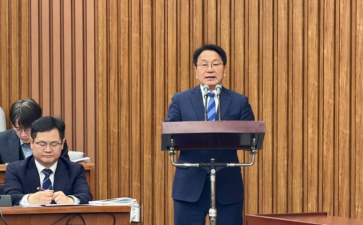 행정통합 국회 공청회에서 긴급 제언하는 강기정 광주시장. (사진=광주시 제공) *재판매 및 DB 금지