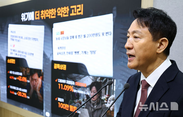 [서울=뉴시스] 최진석 기자 = 오세훈 서울시장이 9일 서울 중구 서울시청에서 열린 2026 서울특별시 ‘민생경제 활력 더보탬 기자설명회’에서 발언하고 있다. 2026.02.09. myjs@newsis.com