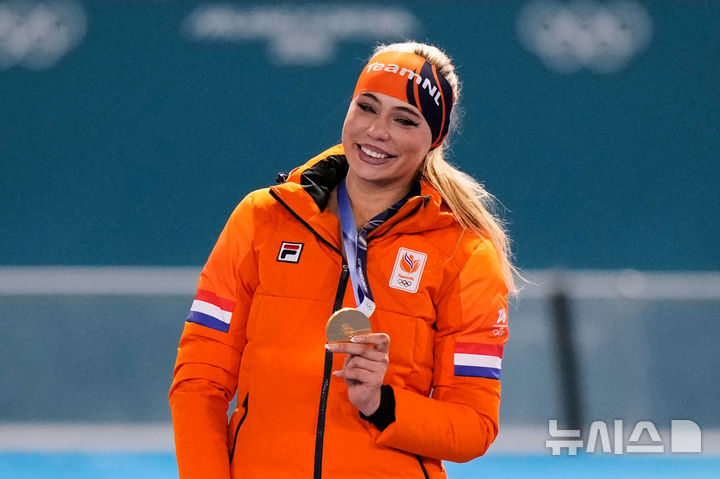 [밀라노=AP/뉴시스] 네덜란드 스피드스케이팅 유타 레이르담. 2026.02.09.
