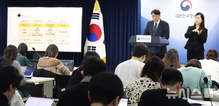 [서울=뉴시스] 추상철 기자 = 최우혁 과기정통부 정보보호네트워크정책실장이 10일 오후 서울 종로구 정부서울청사에서 '쿠팡 침해사고 민관합동조사단 조사결과 발표' 브리핑을 하고 있다. 2026.02.10. scchoo@newsis.com