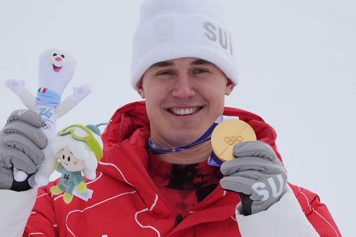 [보르미오=AP/뉴시스]밀라노 동계올림픽 첫 3관왕 폰 알멘. 2026.02.11.