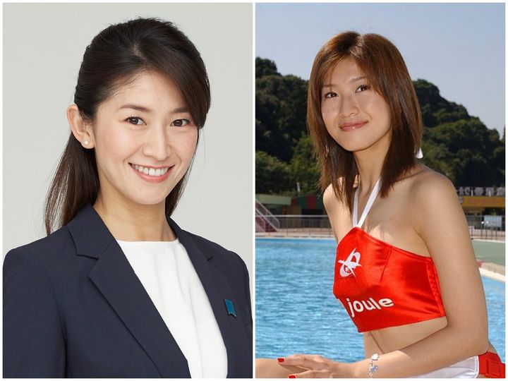 [뉴시스] 일본 중의원(하원) 선거에서 2000년대 그라비아 모델로 큰 인기를 끌었던 모리시타 치사토(45)가 지역구 10선 중진 의원을 꺾고 당선되는 이변이 일어났다. (사진=엑스 캡처) *재판매 및 DB 금지