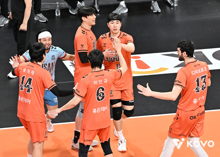 [서울=뉴시스] 남자 프로배구 OK저축은행. (사진=KOVO 제공). 2026.02.11. *재판매 및 DB 금지