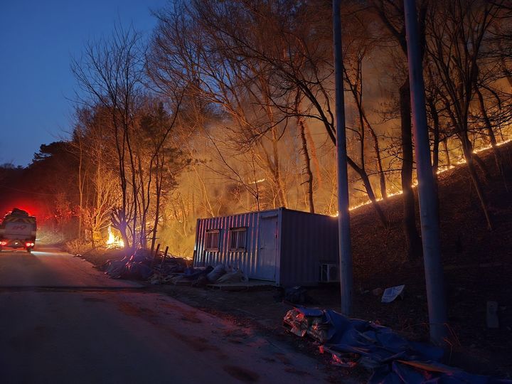 충남 금산서 산불, 53분 만에 진화…0.165㏊ 산림 소실