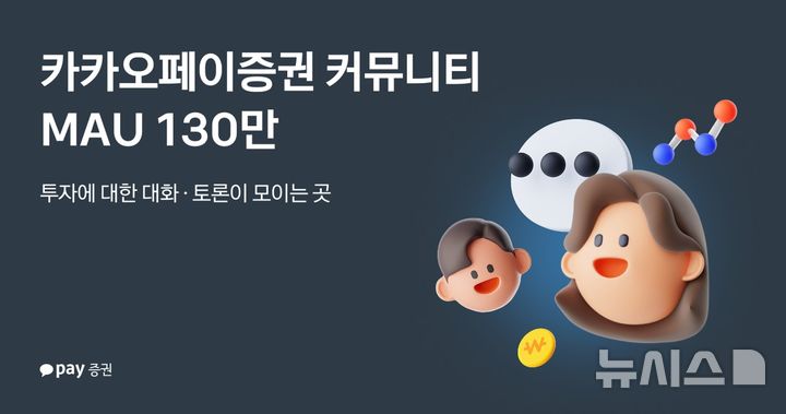 카카오페이증권.&nbsp; 커뮤니티 月이용자 130만명 넘어서