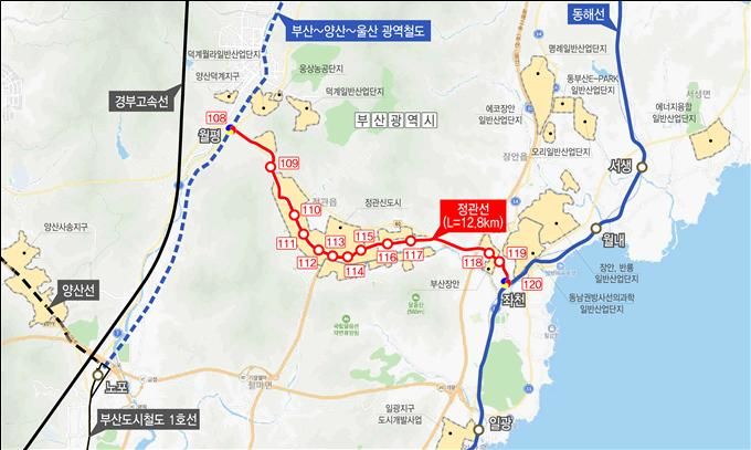 [부산=뉴시스] 12일 기획예산처 재정사업평가위원회 예비타당성조사(예타)를 통과한 도시철도 정관선. (사진=부산시 제공) 2026.02.12. photo@newsis.com *재판매 및 DB 금지