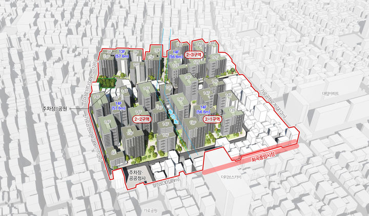 [서울=뉴시스] 강서구 화곡1동 354번지 일대 모아타운 조감도. 2026.02.13. (자료=서울시 제공) *재판매 및 DB 금지