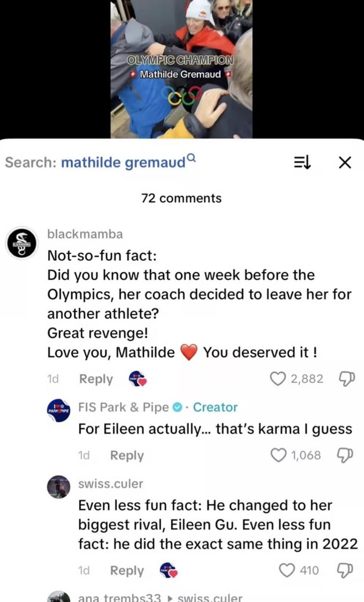 올림픽 은메달에 "업보" 발언…국제연맹 공식 계정 논란